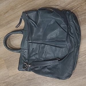 Dark teal Crate and Barrel Tote